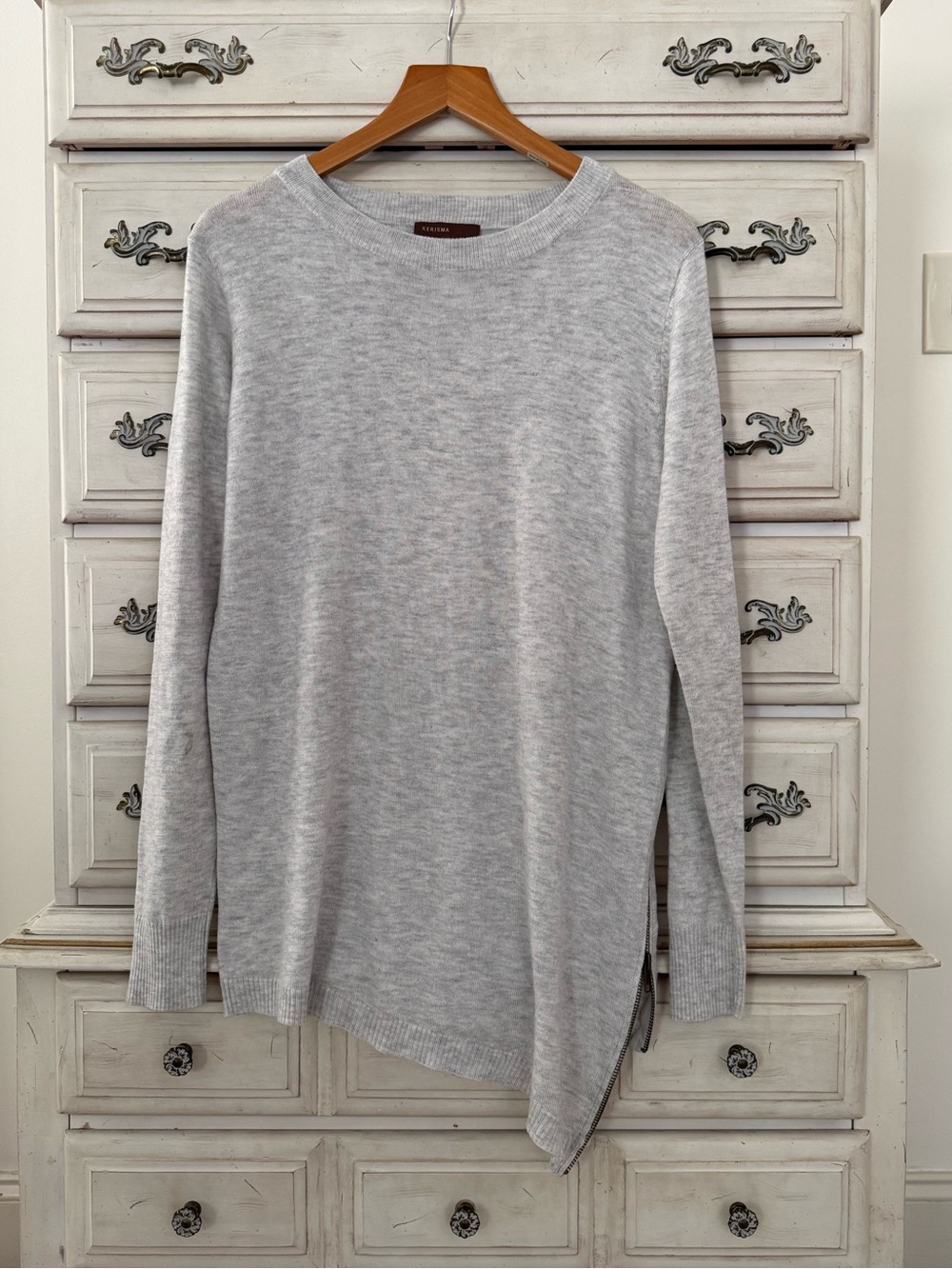 Heather Grey Wool Sweater